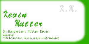 kevin mutter business card